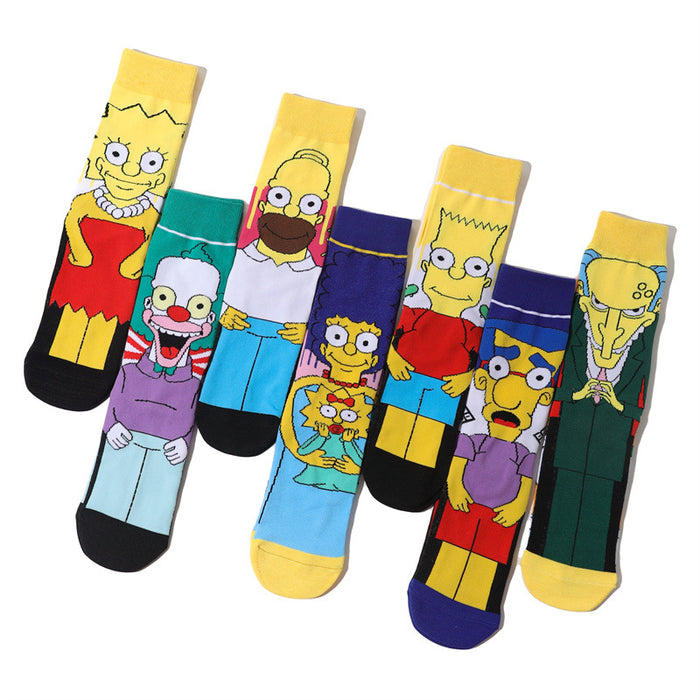 Wholesale Cartoon Cotton Middle Tube Socks JDC-SK-HuiHe045