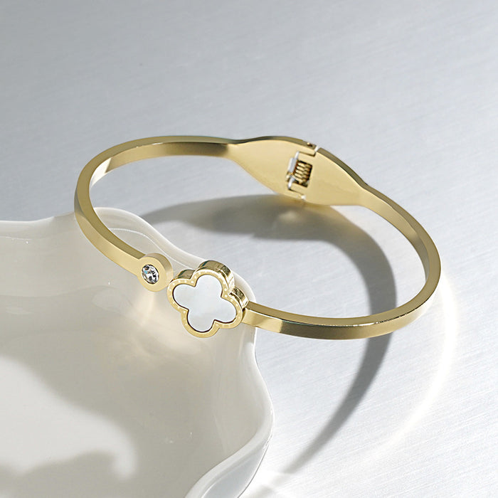 Wholesale Classic Clover Diamond Bracelet Titanium Steel Accessory Stainless Steel Minimalist Jewelry