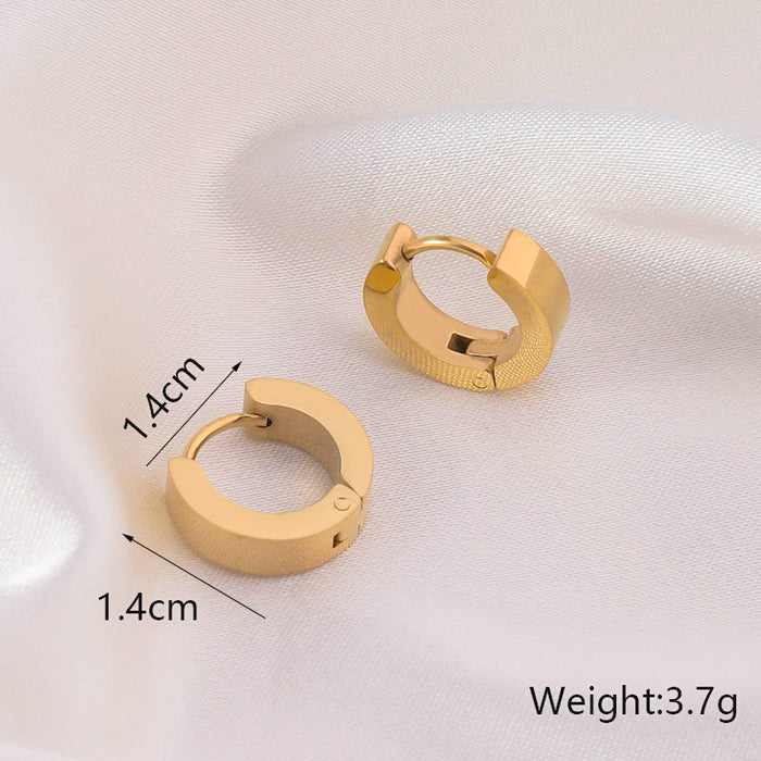 Wholesale New High-end Titanium Steel Earrings for Women with Irregular Heart Circles and 18k Gold Plated Non Fading Accessories JDC-ES-RX003