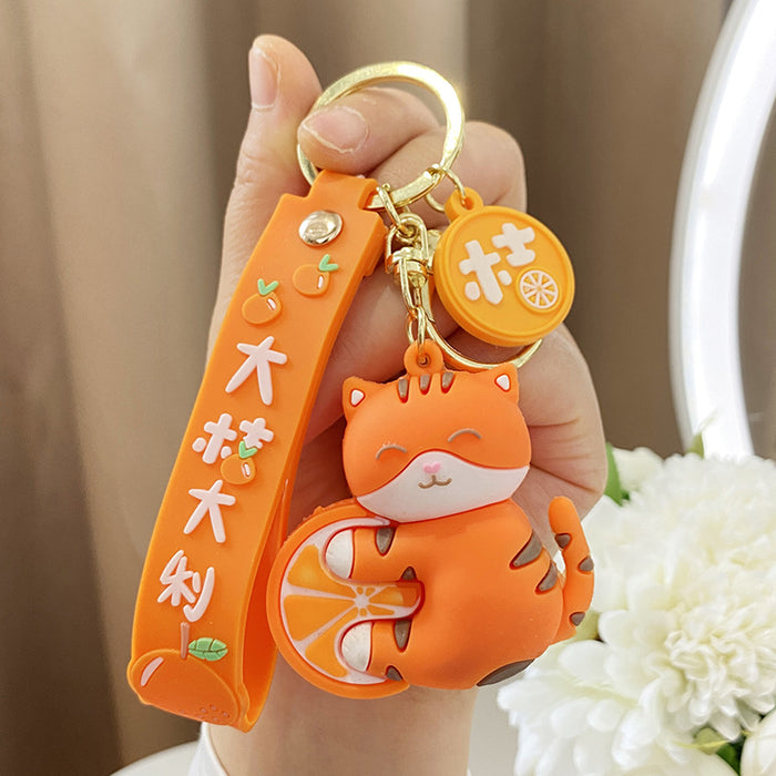 Wholesale  Cute doll car key chain cartoon doll schoolbag key pendant bag ornament key chain