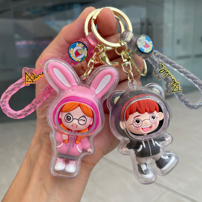 Wholesale Couple keychain, car keychain, cute doll, backpack pendant, exquisite small gift