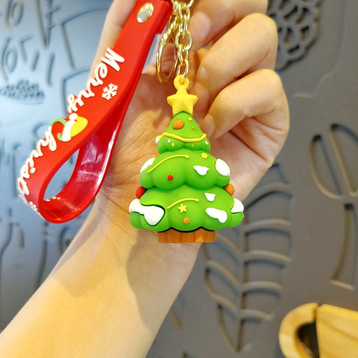 Wholesale Christmas Silicone Cartoon Doll Keychain JDC-KC-MingT215