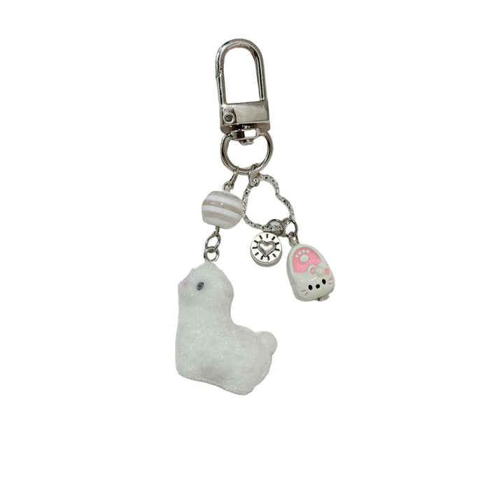 Wholesale Cute Furry Animal Keychain Alpaca Mobile Phone Pendant Cartoon Bag Hanging Accessories