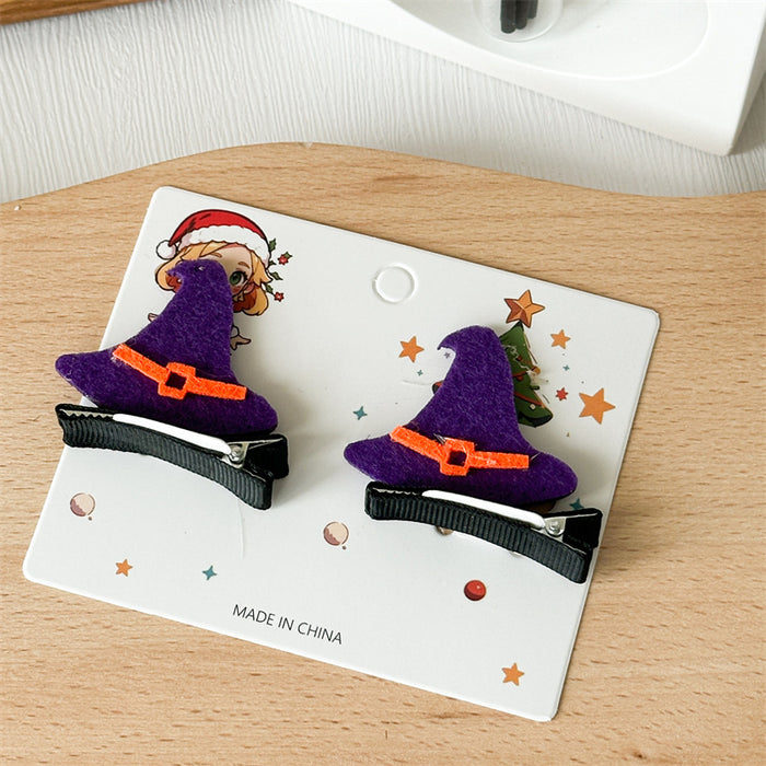 Wholesale Halloween New  Hairpin,   Pumpkin Headdress,  Holiday Supplies,  Mesh Little Monster Hairpin,  Funny Little Gift