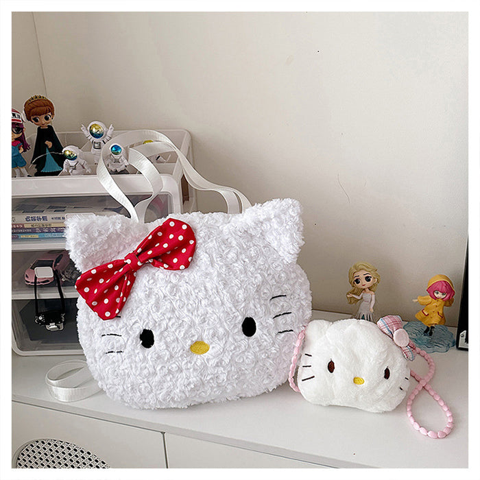 Wholesale Tote backpack cartoon travel large capacity plush bag for women
