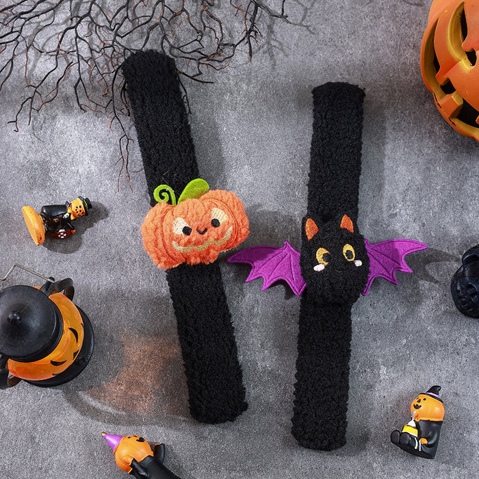 Wholesale Snap Bracelets Plush Cloth Pumpkin Ghost Design Party Favors Gift Decorative Accents