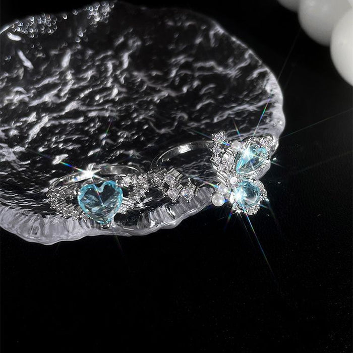 Wholesale Butterfly butterfly opening finger ring personality finger ring