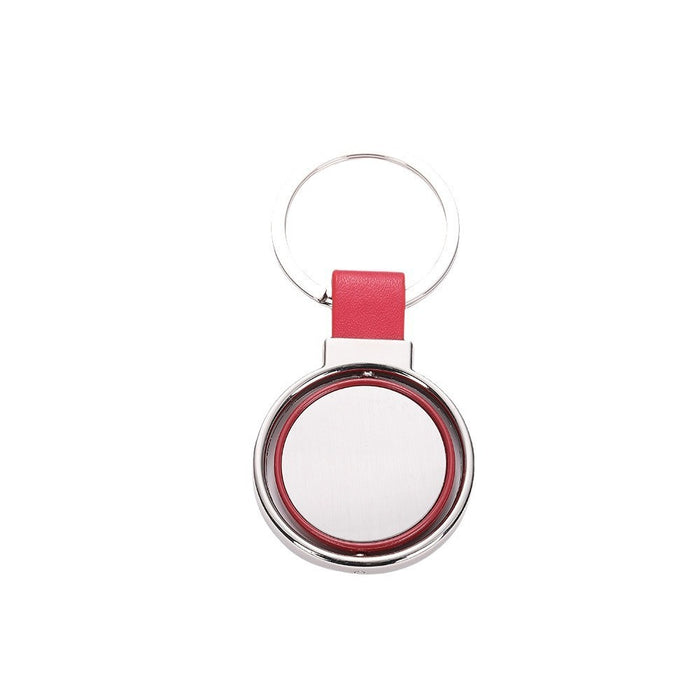 Wholesale Small gift keychain pendant leather keychain rotating leather keychain