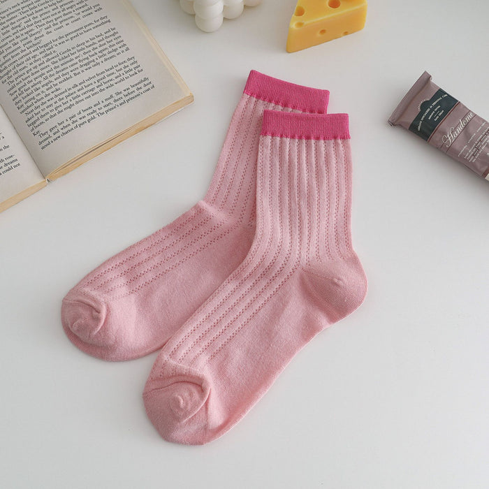 Wholesale Socks made of transparent glass fiber, breathable crystal socks, mesh socks