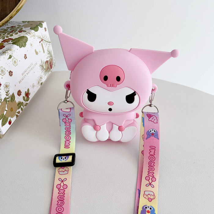 Wholesale Silicone coin purse crossbody bag cute pendant key bag storage wallet