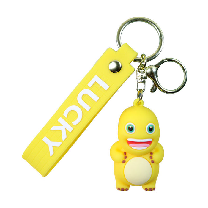 Wholesale Cute little milk dragon key chain cartoon animation key chain stereo doll couple bag pendant small gift