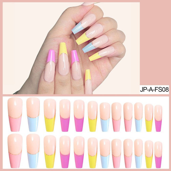 Wholesale Nail Stickers Plastic Five Color Rainbow Varnish in Box  JDC-NS-oumei008