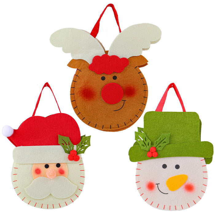 Wholesale Christmas Decorations Non-Woven Handbag Gift New Gift Bag  Candy Apple Christmas Tree Bell