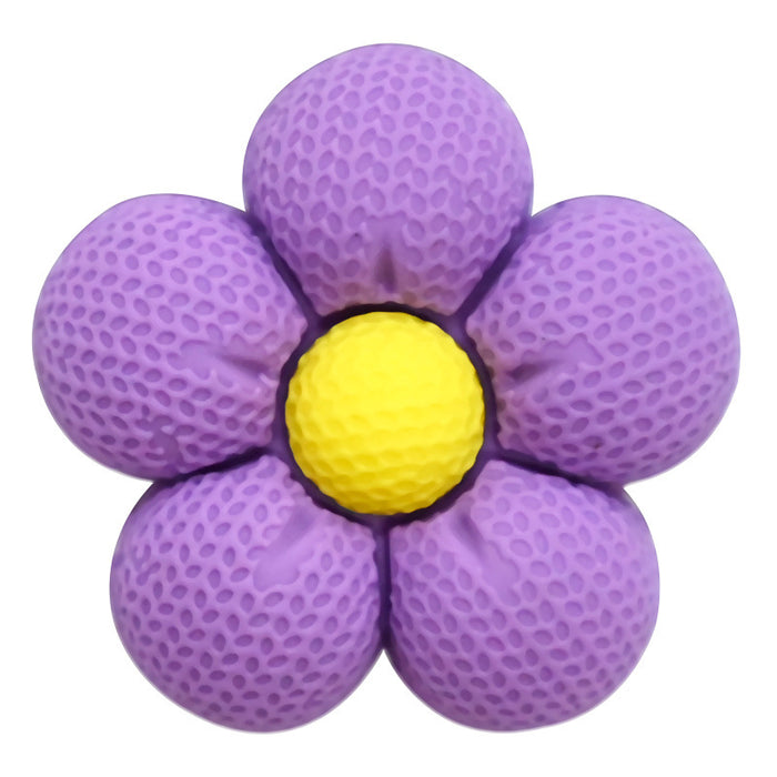 Wholesale Cartoon five petal flower 3D three-dimensional DIY hole shoe buckle PVC soft rubber detachable decorative accessory