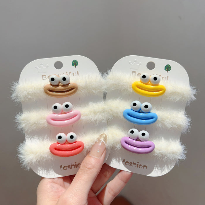 Wholesale Colorful Big-Eyed Monster Plush Hair Ring Thickeneded and Widened Towel Ring Plush Hair Rope Sweet Girl Heart Hair Rope Hair