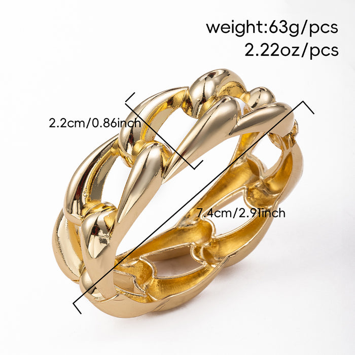 Wholesale Jewelry Personality Irregular Opening Bracelet Small Fried Dough Twists Round Bracelet Metal Hand Jewelry