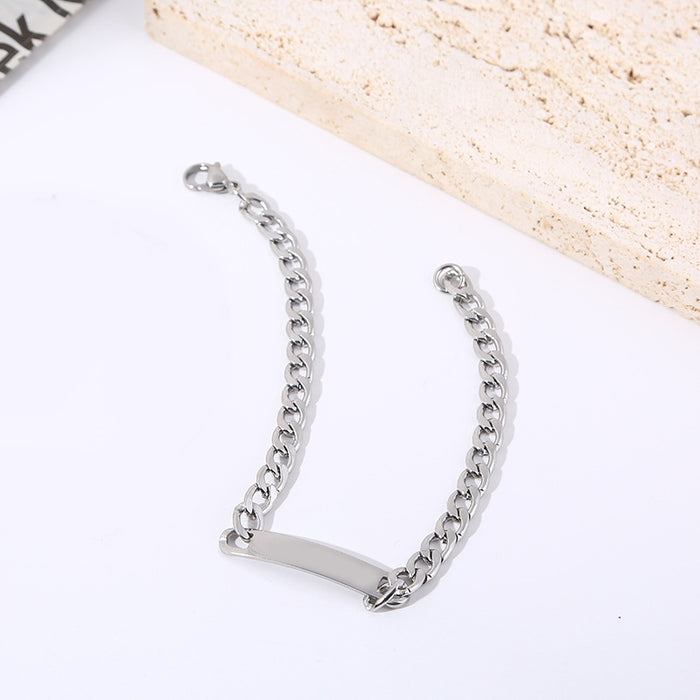 Wholesale Smooth Long Stainless Steel Bracelet JDC-BT-LiR007