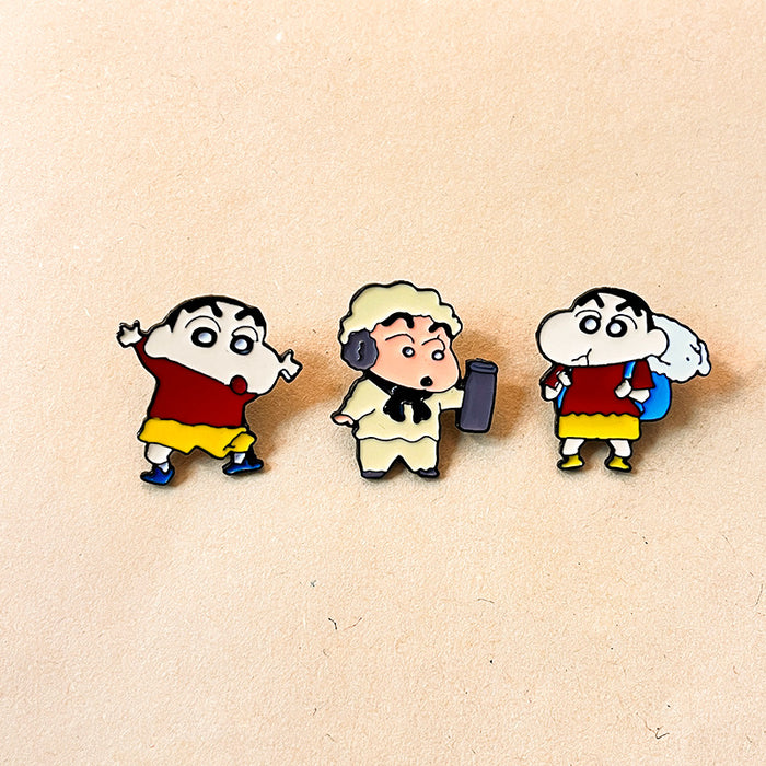 Wholesale Brooch, alloy badge, cute couple accessories, anti glare women's accessories around the perimeter