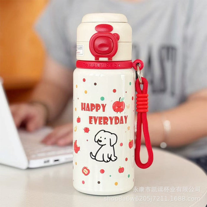 Wholesale Children' s thermos cup stainless steel double drinking pipette cup cute kindergarten baby special cup