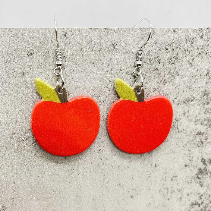 Wholesale Teacher' s Day Earrings Leopard Pencil Ruler Acrylic Earrings School Season Student Earrings Jewelry