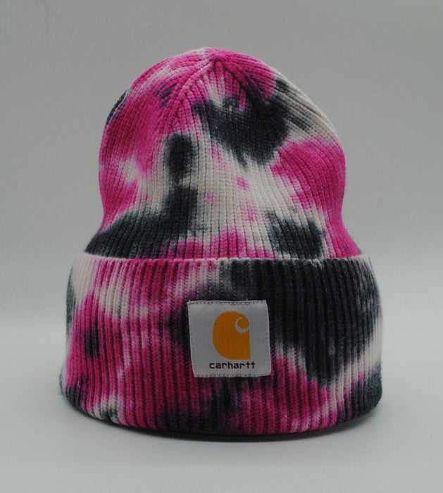 Wholesale Autumn and Winter Acrylic Mixed Color Tie-Dye Knitted Beanie JDC-FH-PeiN019