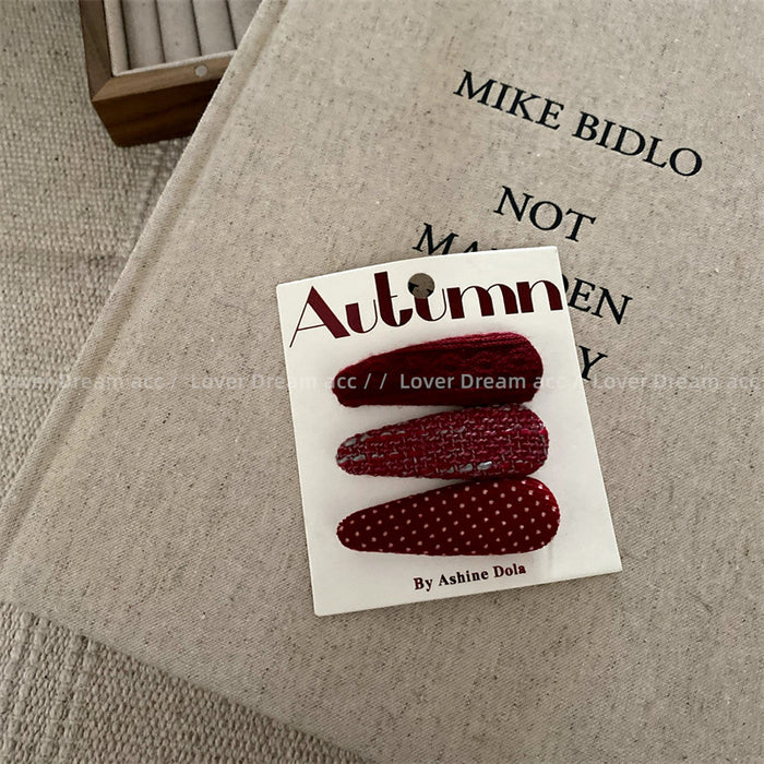 Wholesale Plush bow hair clip, cute and fashionable duckbill clip, bangs clip, hair accessory