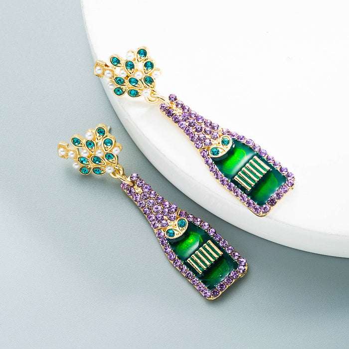 Wholesale Trendy and creative design, alloy inlaid with pearls and rhinestones, earrings and accessories