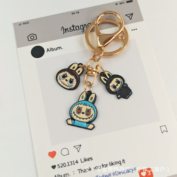 Wholesale Cartoon Doll Pendant Keychain Metal Fashion Doll Couple Bag Ornament Gift