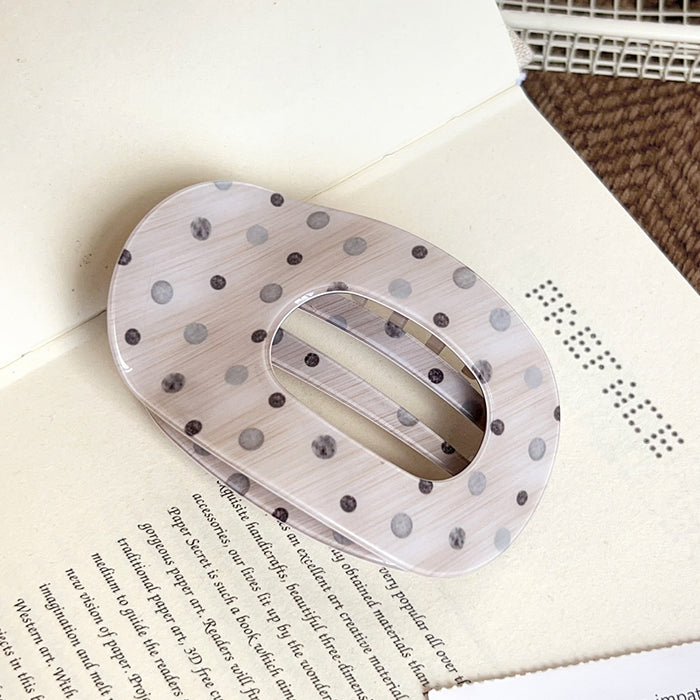 Wholesale PVC Large Claw Clip Polka Dot Star Print Hollow Hair Accessory for Everyday Styling