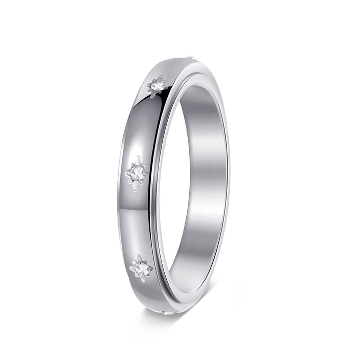 Wholesale Titanium Steel Minimalist Rotating Jewelry Accessory