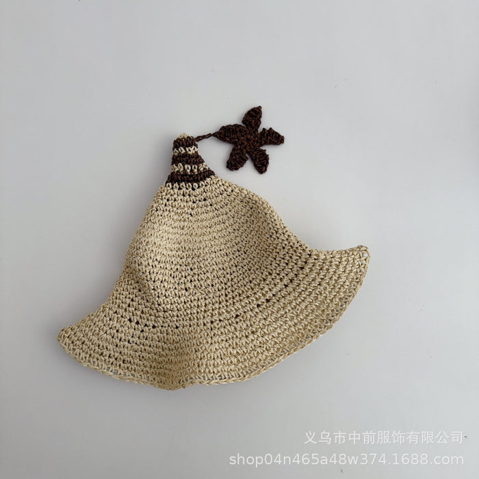 Wholesale Children's Straw Hat Personalized Sunshade Sunscreen Elf Hat