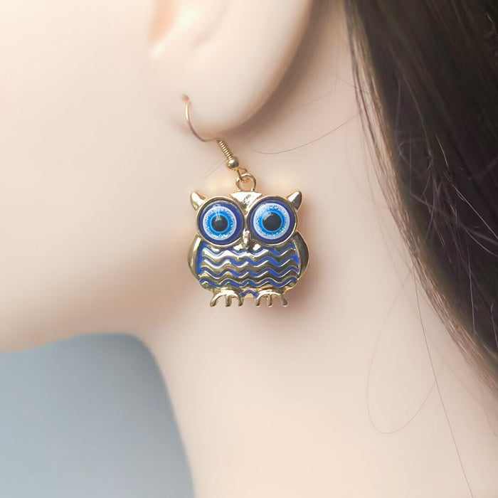 Wholesale Alloy Owl Demon Eye Earrings JDC-ES-Dagou004