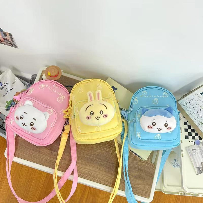 Wholesale Cute cartoon embroidered plush bag, single shoulder crossbody bag, transparent backpack wholesale