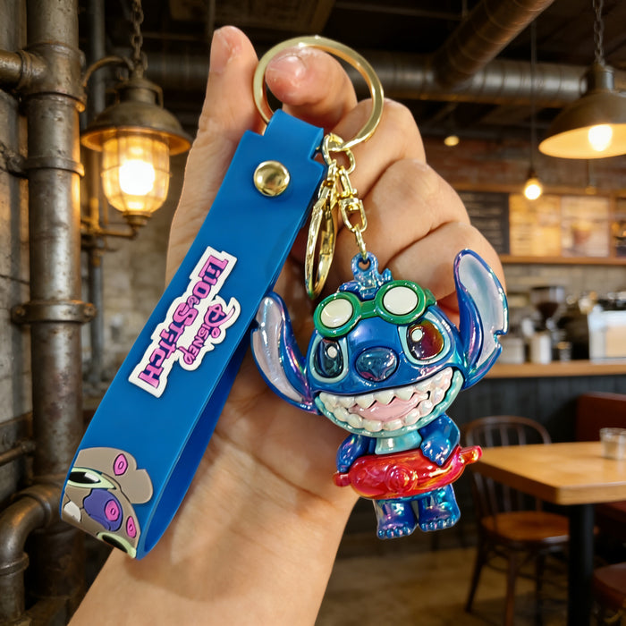 Wholesale Cute cartoon character costume-changing doll electroplated keychains