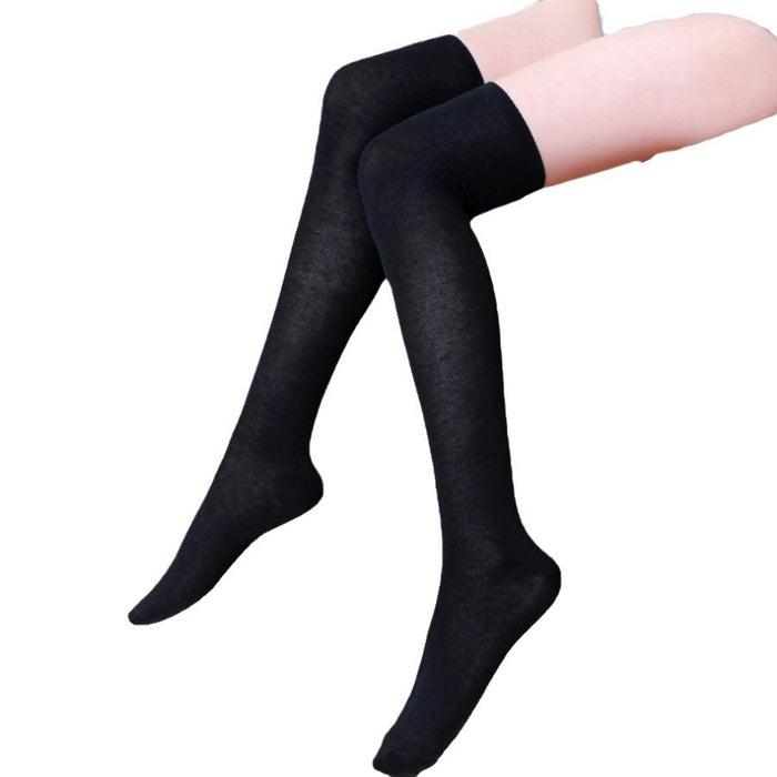 Wholesale College style cotton thick jumpsuit striped long leg over knee socks with three bars over the knee high leg socks
