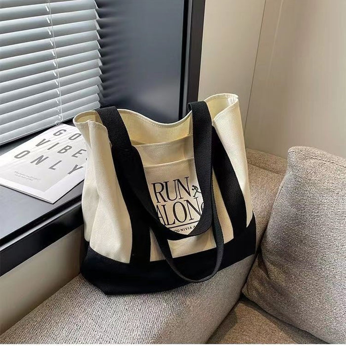 Wholesale Large-capacity canvas shoulder bag/ commuter tote bag