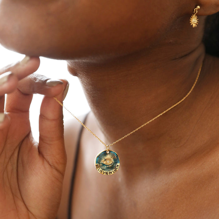 Wholesale Titanium steel new handmade painted oil dripping necklace color plating 18K gold