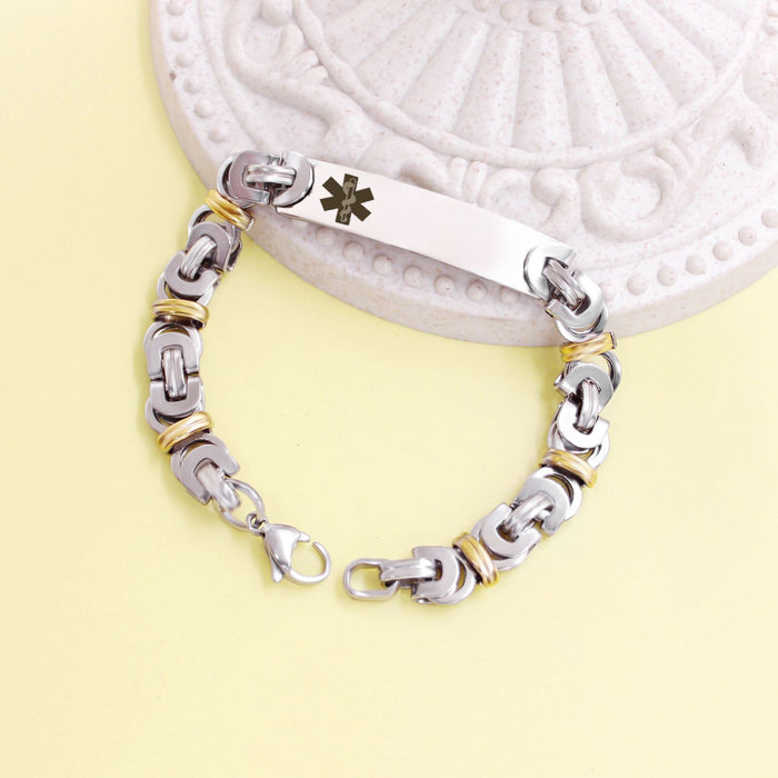 Wholesale Fashionable retro stainless steel bracelet with engraved characters, personalized design, versatile accessories