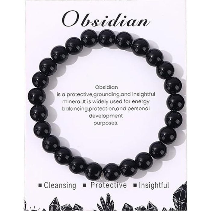 Wholesale Beaded Bracelet Elastic Rope Natural Stone Crystal Agate Bracelet