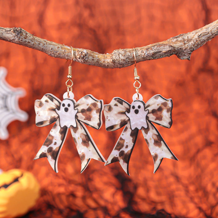 Wholesale Dark Gothic  butterfly earrings for women Ghostly and spooky holiday atmosphere earrings