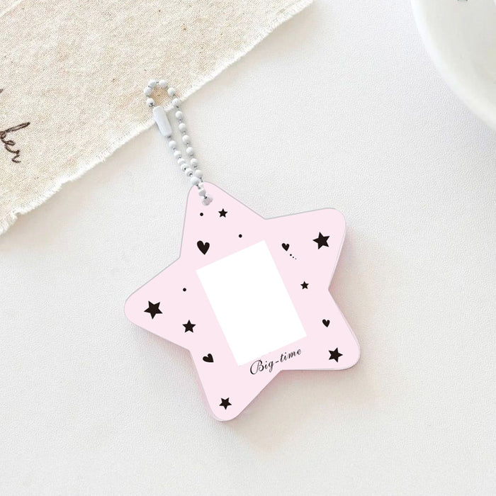Wholesale Star Hard Card Holder for Students Photo Decoration Key Chain Pendant Card Holder