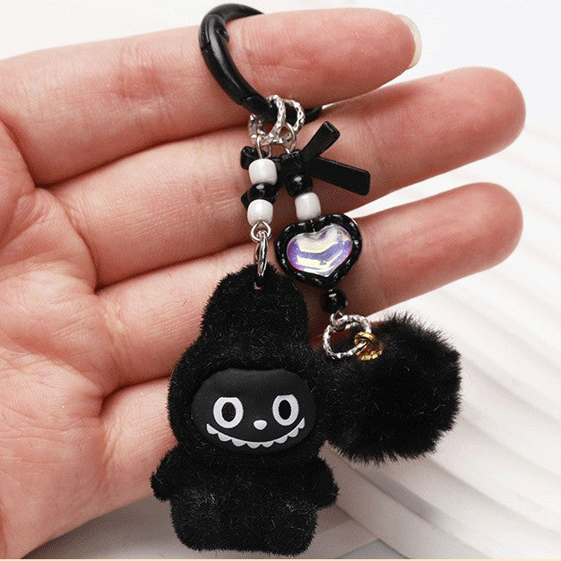 Wholesale Pure black plush doll keychain