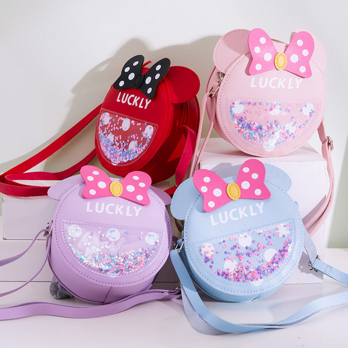 Wholesale Cute Little Girl Gift Fashion Mini Round Bag Baby Shoulder Coin Purse