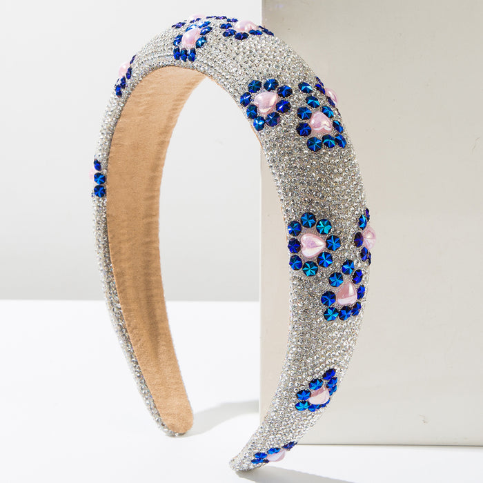 Wholesale Diamond-encrusted sponge height-enhancing headband