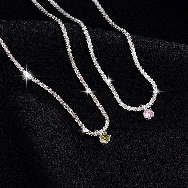 Wholesale Diamond zircon necklace, simple and versatile collarbone chain bracelet, temperament necklace accessory