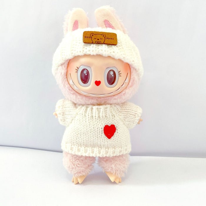 Wholesale Wear red heart sweater with letters and a hat,  a little bear knitted hat,  and a baby clothes