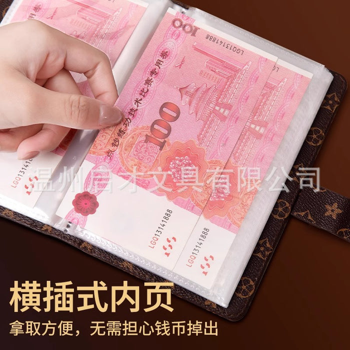 Wholesale Deposit Storage Password Lock Hand Ledger Customized Loose-Leaf Cash Saving Book Large-Capacity Banknote Commemorative Banknote Book