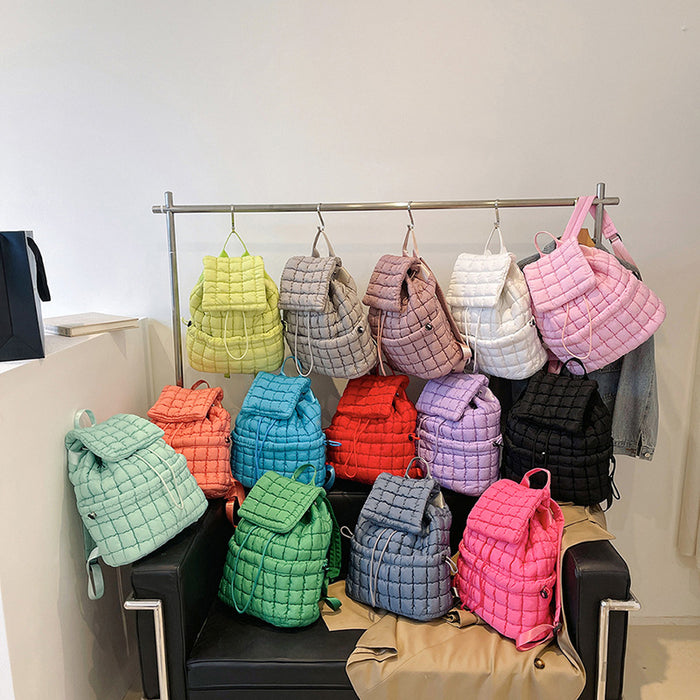 Wholesale Plaid Pleated Backpack JDC-BP-Runj001