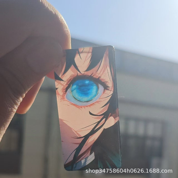 Wholesale Acrylic translucent card eye-glowing cartoon keychain pendant
