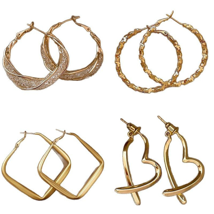 Wholesale Retro Cat' s Eye  Hoop Earrings